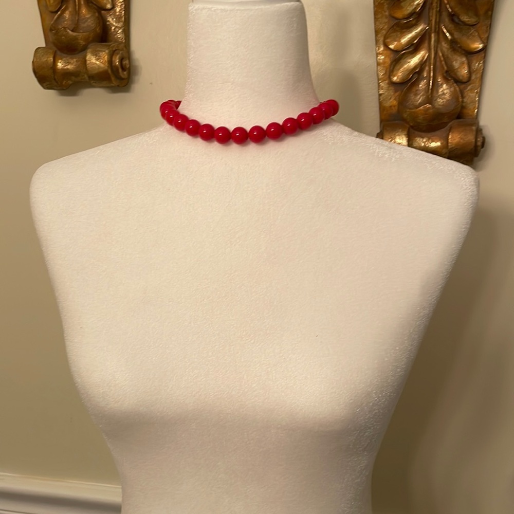Red beaded choker
